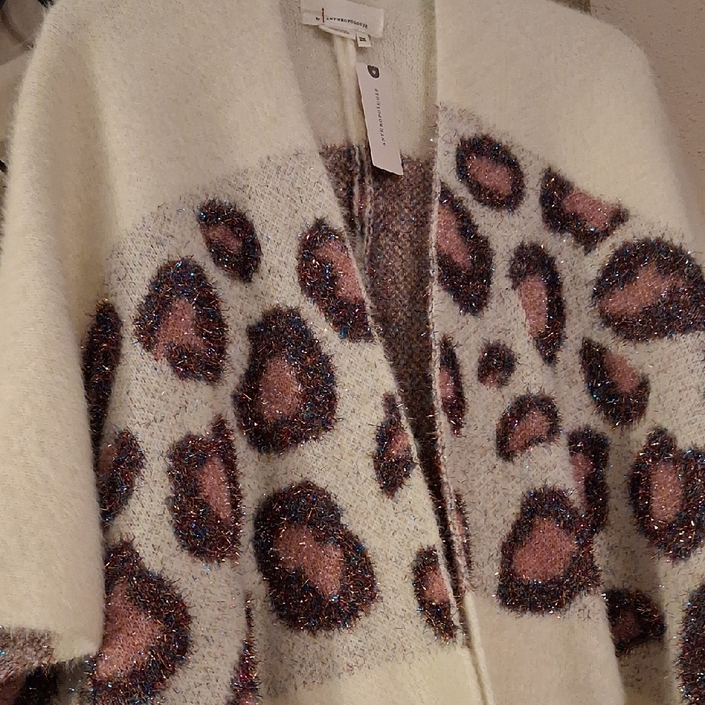 Anthropologie Beige and Brown Patterned Cape. NWT Size ONE SIZE - Picture 6 of 12